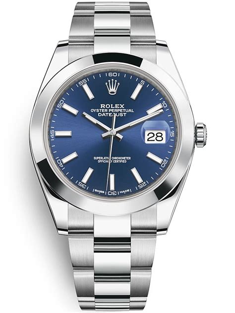 rolex datejust 31 blue dial|Rolex Datejust 41 smooth bezel.